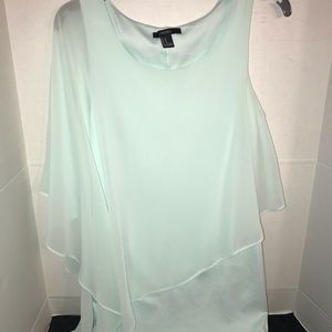 Forever 21 Half Cold Shoulder Blouse Top